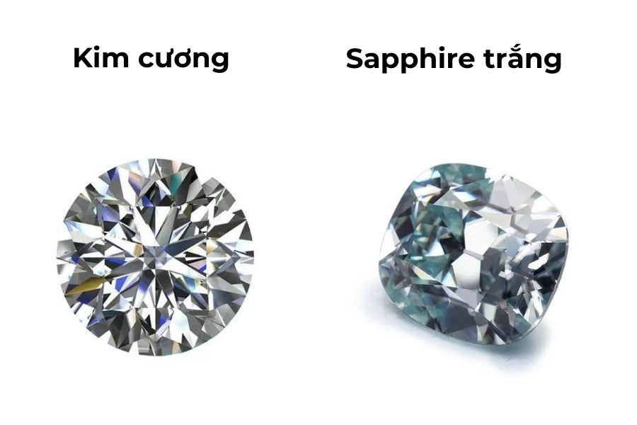 Phân biệt kim cương và đá sapphire trắng